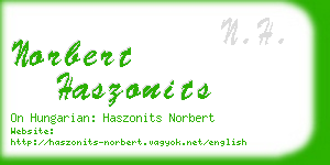norbert haszonits business card